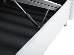 Letto contenitore Pelle sintetica METZ 90 x 200 cm Bianco