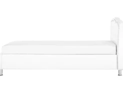 Letto contenitore Pelle sintetica METZ 90 x 200 cm Bianco