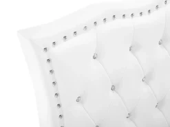 Letto contenitore Pelle sintetica METZ 90 x 200 cm Bianco