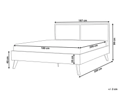 Letto Rattan MONPAZIER 180 x 200 cm Nero