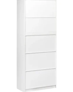 Libreria a 2 ante ZEHNA Grigio/Bianco