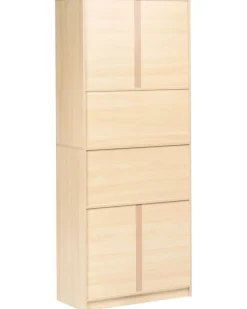 Libreria a 4 ante ZEHNA Marrone chiaro/Bianco