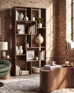 Libreria a 6 ripiani CHATEH 180 cm Marrone