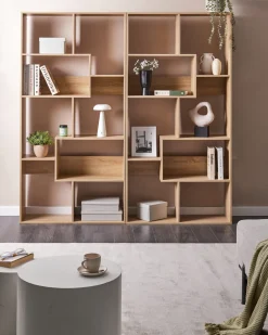 Libreria a 6 ripiani CHATEH 180 cm Marrone chiaro