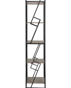 Libreria a 5 ripiani FORRES 184 cm Marrone/Nero