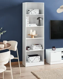 Libreria a 5 ripiani WINNIPEG 174 cm Bianco