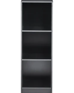 Libreria a 3 ripiani ZEHNA 117 cm Nero