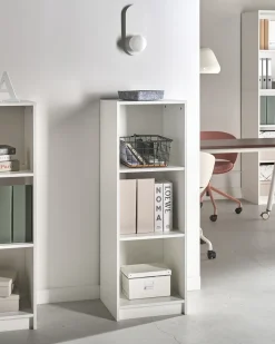 Libreria a 3 ripiani ZEHNA 117 cm Bianco