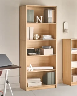 Libreria a 5 ripiani ZEHNA 197 cm Marrone chiaro