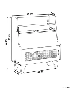 Libreria a 2 ripieni JACKIT 72 cm Bianco