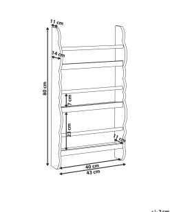 Libreria a parete RIGOLET 80 cm Bianco