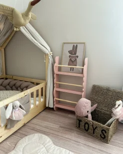 Libreria a parete RIGOLET 80 cm Rosa pastello