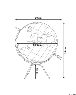 Mappamondo BATTUTA Marrone 35 cm