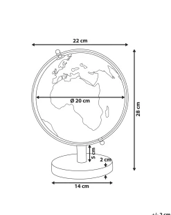 Mappamondo CABOT Rosa 28 cm