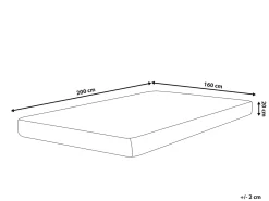 Materasso in schiuma PEARL Durezza media H2/3 160 x 200 cm