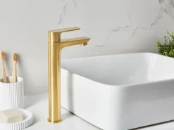 Miscelatore per lavabo alto COLHUE Ottone Oro