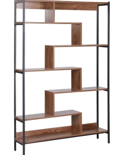 Mobile con 6 ripiani DAVEN 180 cm Marrone