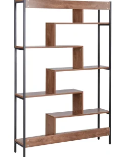 Mobile con 6 ripiani DAVEN 180 cm Marrone
