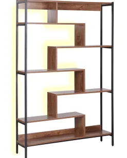 Mobile con 6 ripiani DAVEN 180 cm Marrone