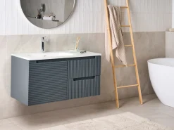 Mobile lavabo a parete con lavabo VALA Grigio grafite