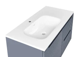 Mobile lavabo a parete con lavabo VALA Grigio grafite