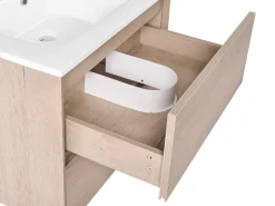 Mobile lavabo a parete con lavabo VITA Marrone chiaro
