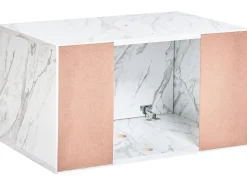 Mobile lavabo a parete PETROLINA 60 cm Marmo bianco