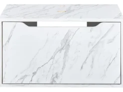 Mobile lavabo a parete PETROLINA 60 cm Marmo bianco