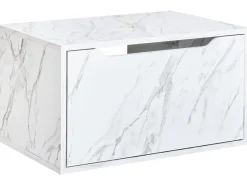Mobile lavabo a parete PETROLINA 60 cm Marmo bianco