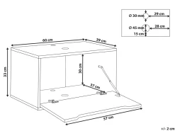 Mobile lavabo a parete PETROLINA 60 cm Marmo bianco