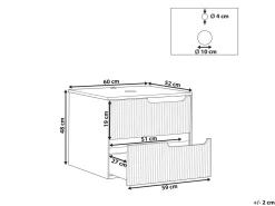 Mobile lavabo a parete QUINTELA 60 cm Nero