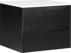 Mobile lavabo a parete QUINTELA 60 cm Nero