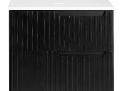 Mobile lavabo a parete QUINTELA 60 cm Nero