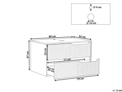Mobile lavabo a parete QUINTELA 80 cm Nero