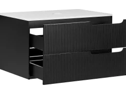 Mobile lavabo a parete QUINTELA 80 cm Nero