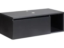 Mobile lavabo a parete RUPANCO 80 cm Nero