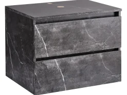 Mobile lavabo a parete SERRA 60 cm Marmo nero