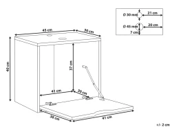 Mobile lavabo a parete SUZANO 45 cm Nero