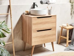 Mobile lavabo CARIACICA 60 cm Marrone chiaro