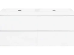Mobile lavabo doppio a parete CARDIEL Bianco