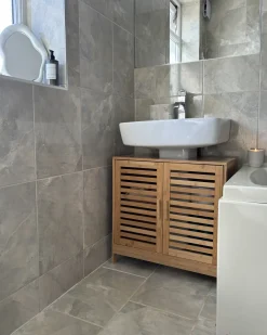 Mobile lavabo MISSOULA Bambù 60 cm Marrone chiaro