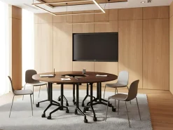Modulo scrivania angolare pieghevole CAVI Marrone scuro 90 cm 64 cm