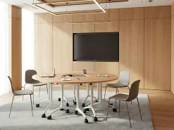Modulo scrivania angolare pieghevole CAVI Marrone 90 cm 64 cm