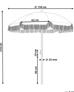 Ombrellone da giardino 150 cm MONDELLO Verde