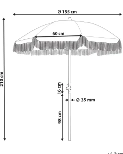 Ombrellone da giardino 155 cm MONDELLO Azzurro