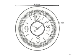 Orologio da parete ALBOI 55 cm Nero