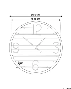Orologio da parete ARRIAGA 50 cm Legno di abete Marrone scuro