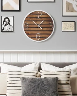 Orologio da parete ARRIAGA 50 cm Legno di abete Marrone scuro