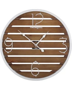 Orologio da parete ARRIAGA 50 cm Legno di abete Marrone scuro