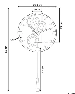 Orologio da parete MARCOTE 30 cm Metallo Oro